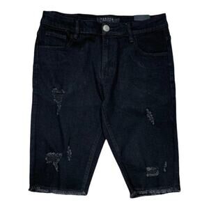 Karter Collection Leon Black Distressed Short Size 38 NWT $60 MSRP